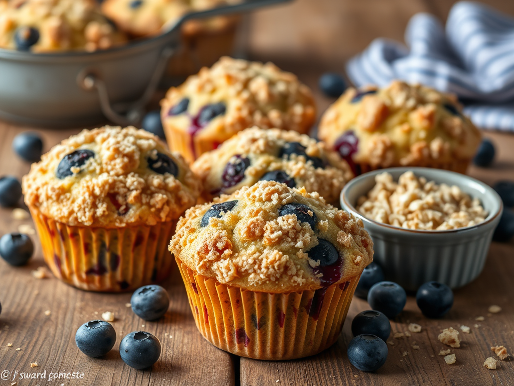 Berry  Muffins with&nbsp;Streusel